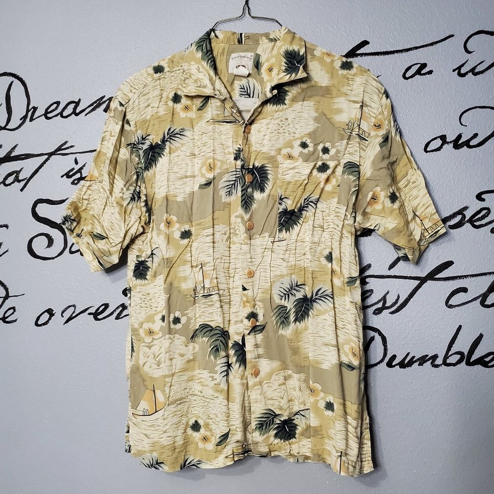 Vintage 90s Original Island Sport Hawaiian Shirt, M